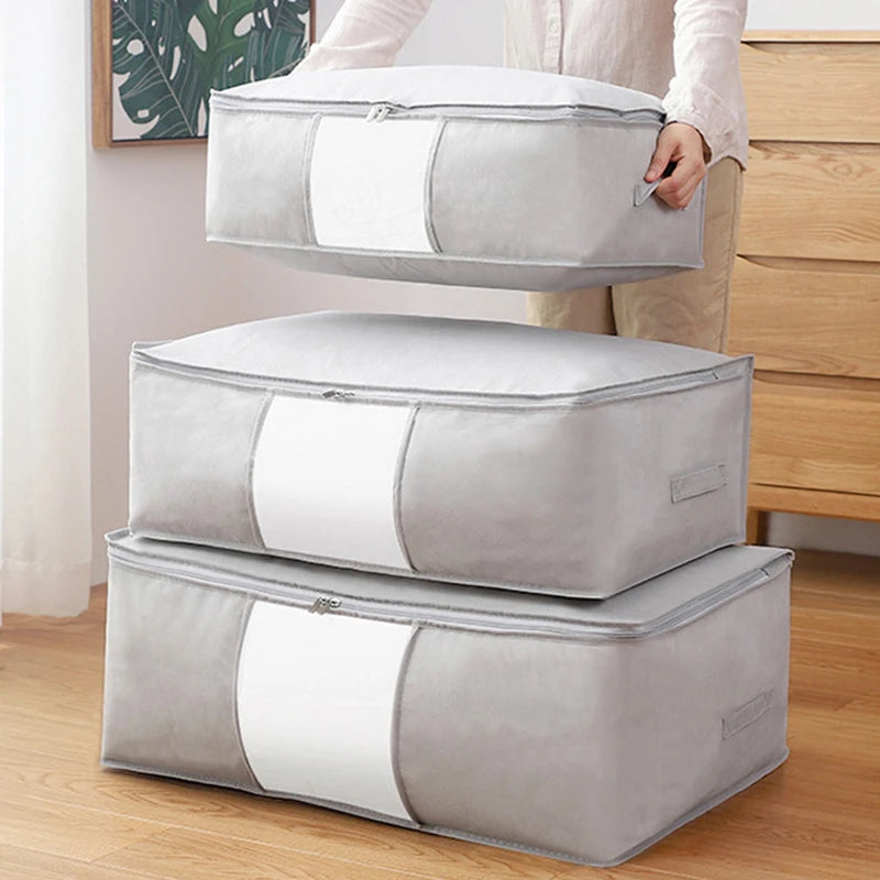 Stackable Fabric Storage Bags With Zipper on Luulla