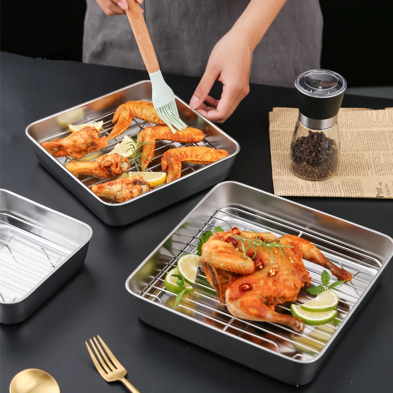 Stainless Steel Roasting Pan With Rack on Luulla