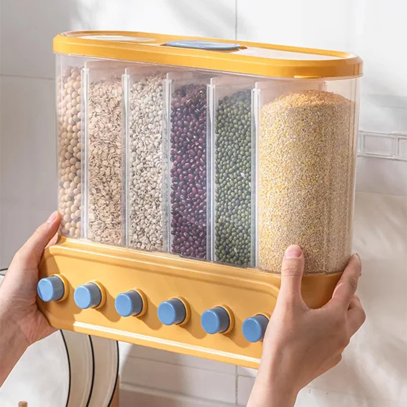 Six-compartment Wall-mounted Dry Food Dispenser on Luulla