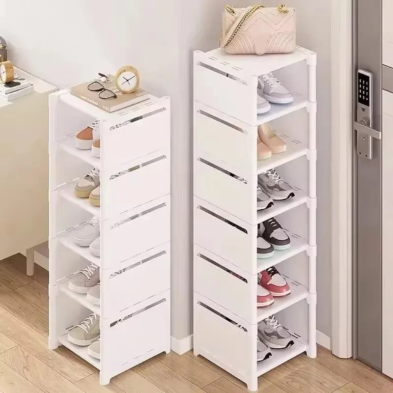Stackable White Shoe Rack With Doors on Luulla